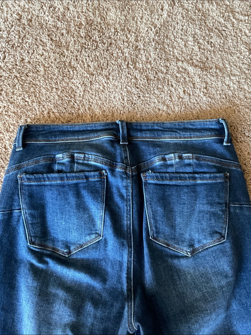 Wax Jeans Butt I Love You, dark blue distressed, Junior size 13/31 skinny leg - Picture 10 of 12